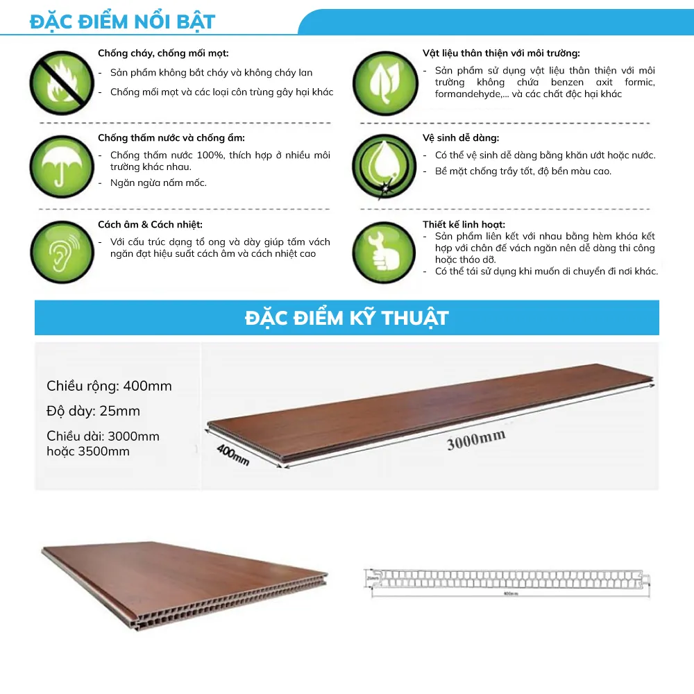 Đặc Tính Vách Ngăn Nhựa PVC