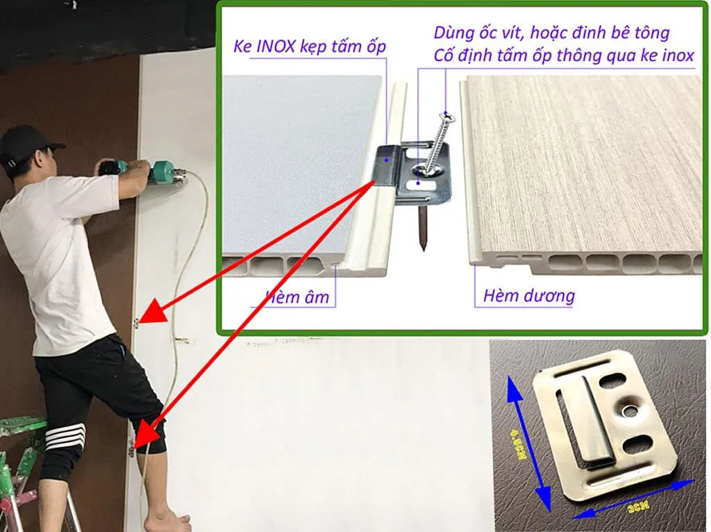 Thi công Ke Inox